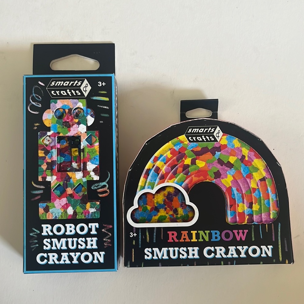 Smush crayon Robot and rainbow